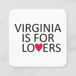 Tarjeta De Visita Cuadrada Virginia State T shirt Virginia Home Tee Virginia