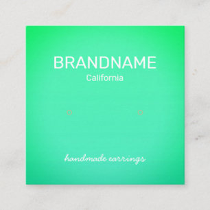 Tarjeta De Visita Cuadrada Visualización de degradados de color verde arco i