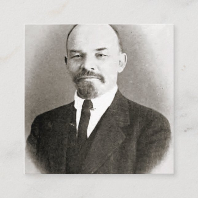 Tarjeta De Visita Cuadrada Vladimir Lenin Portrait (Anverso)
