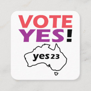 Tarjeta De Visita Cuadrada Vota Sí a la Voz de los Indígenas Australianos