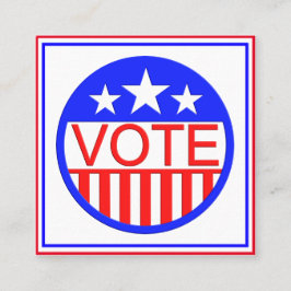 Tarjeta De Visita Cuadrada Votar en Estados Unidos