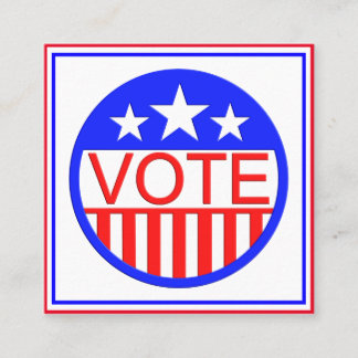 Tarjeta De Visita Cuadrada Votar en Estados Unidos
