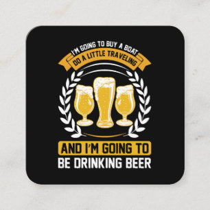 Tarjeta De Visita Cuadrada Voy a estar bebiendo cerveza