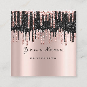 Tarjeta De Visita Cuadrada Wax Browns Purpurina Instag FB Mail