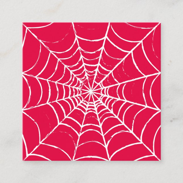 Tarjeta De Visita Cuadrada Web rosa (Anverso)