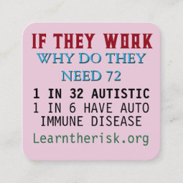 Tarjeta De Visita Cuadrada wHam SAY NO