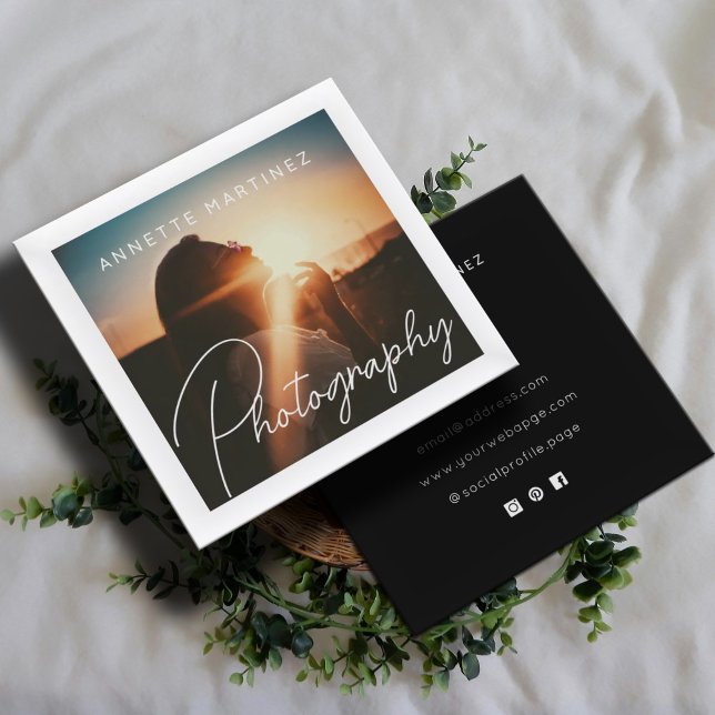 Tarjeta De Visita Cuadrada White frame photography  (Subido por el creador)