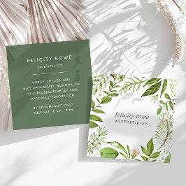 Tarjeta De Visita Cuadrada Wild Meadow | Marco botánico