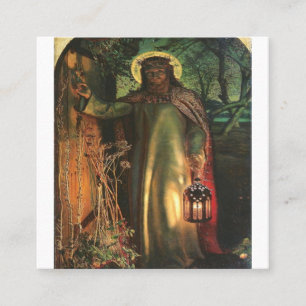 Tarjeta De Visita Cuadrada William Holman Cazó La Luz Del Mundo