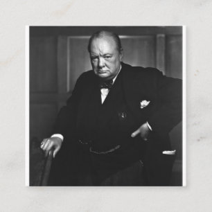 Tarjeta De Visita Cuadrada Winston Churchill