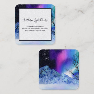 Tarjeta de visita cuadrada Winter Wonderlights