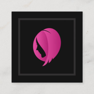 Tarjeta De Visita Cuadrada Womens Hair   Hairstylista profesional
