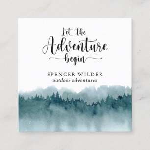 Tarjeta De Visita Cuadrada Woodlands Forest Business Card