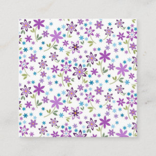 Tarjeta De Visita Cuadrada Xmas Gift Cute Floral Ditsy