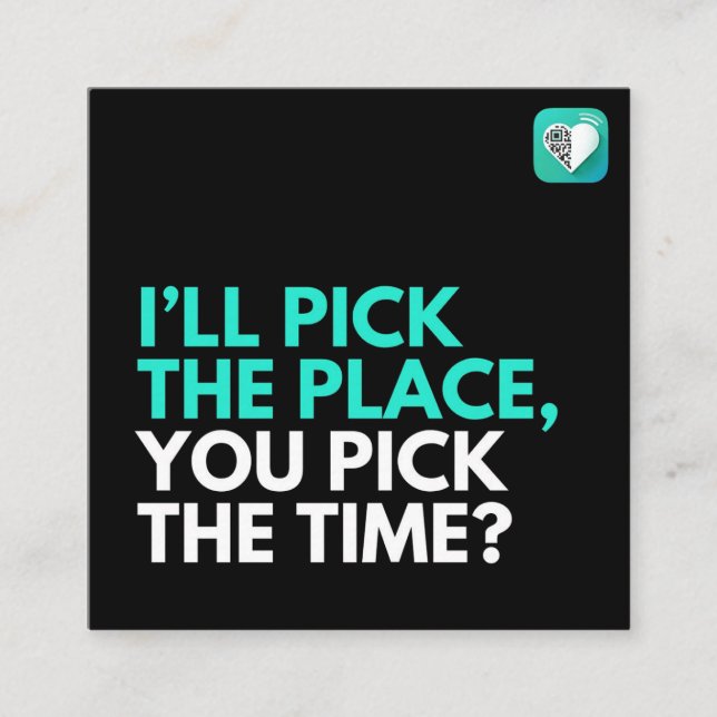 Tarjeta De Visita Cuadrada Yo escogeré, ¿tú eliges? (Anverso)