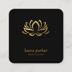 Tarjeta De Visita Cuadrada Yoga curativa de la terapia del logotipo de la