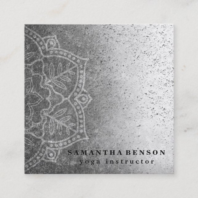 Tarjeta De Visita Cuadrada Yoga elegante (Anverso)