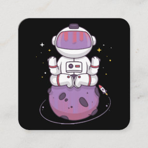 Tarjeta De Visita Cuadrada Yoga Espacial
