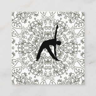 Tarjeta De Visita Cuadrada Yoga Pose Instructor de yoga