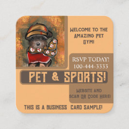 Tarjeta De Visita Cuadrada Yorkie Poo