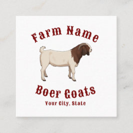 Tarjeta De Visita Cuadrada Your Farm Boer Goats