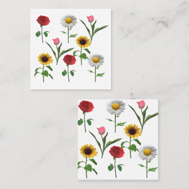 Tarjeta De Visita Cuadrada Zazzle Tile cerámico 4.25" x 4.25, pequeño (Anverso / Reverso)