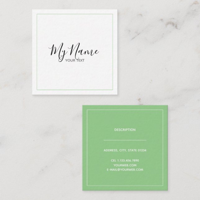 Tarjeta de visita cuadrado (Anverso / Reverso)