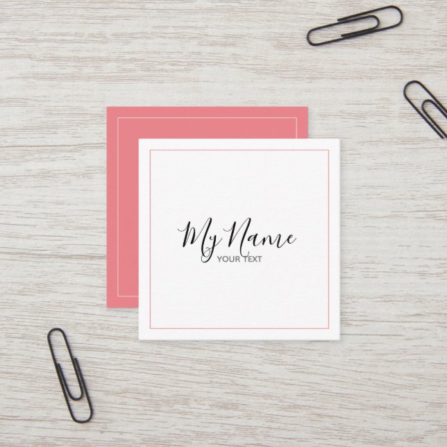 Tarjeta de visita cuadrado (Anverso/Reverso In Situ)