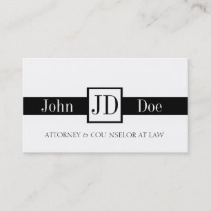 Tarjeta De Visita Cuadrado B/W de la cinta del abogado