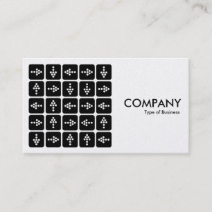Tarjeta De Visita Cuadrado de flechas LED - Blanco (tarjeta de oro)
