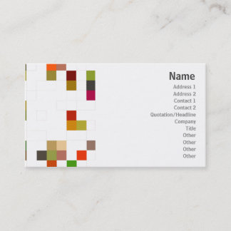 Tarjeta De Visita Cuadrado del color - negocio