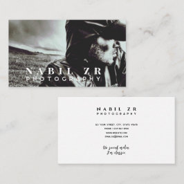 Tarjeta De Visita cuadrado moderno y mínimo de fotografías en blanco