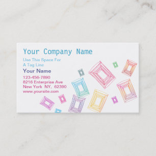 Tarjeta De Visita Cuadrados coloridos