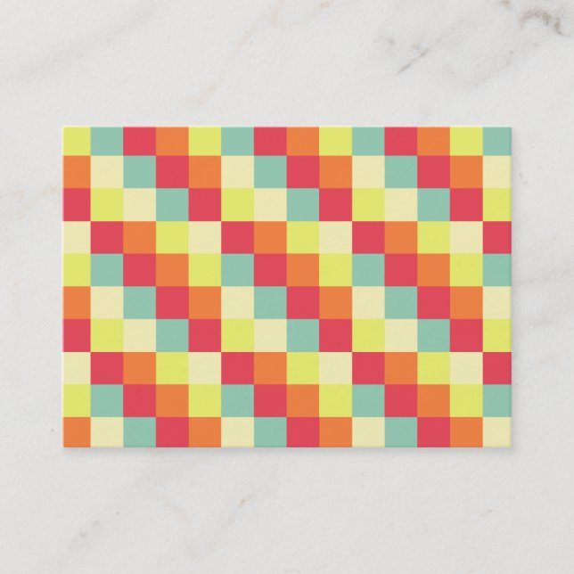 Tarjeta De Visita Cuadrados de color 010 (Anverso)