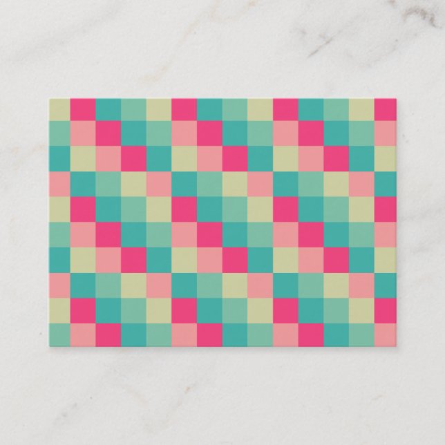 Tarjeta De Visita Cuadrados de color 013 (Anverso)