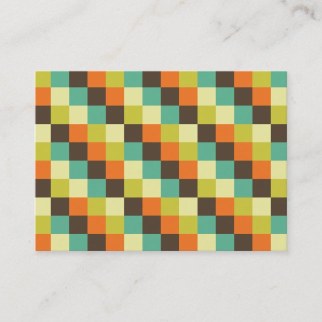 Tarjeta De Visita Cuadrados de color 014 (Anverso)