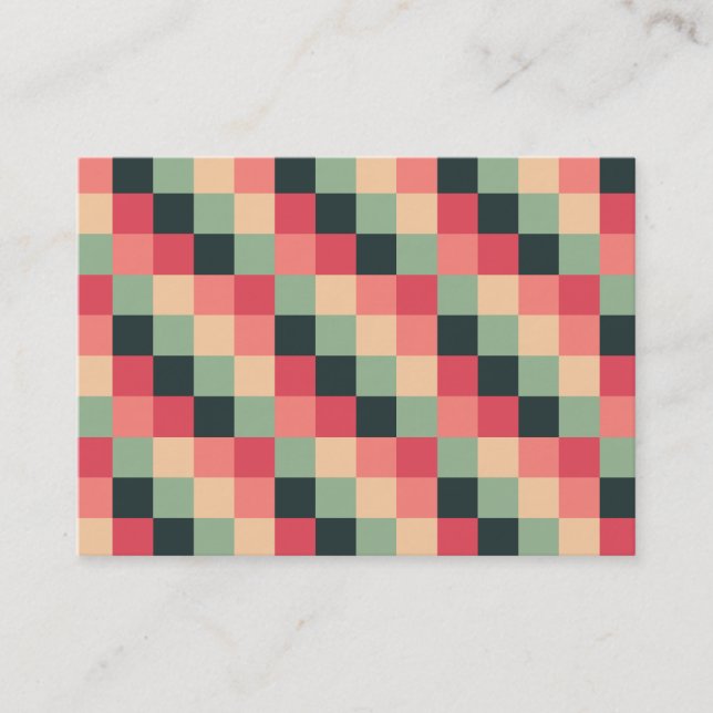 Tarjeta De Visita Cuadrados de color 015 (Anverso)