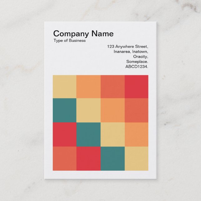 Tarjeta De Visita Cuadrados de color - 017 (Anverso)