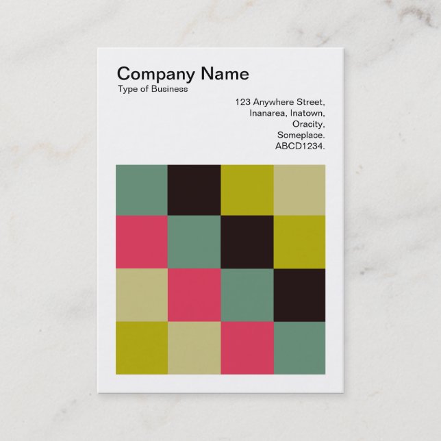 Tarjeta De Visita Cuadrados de color - 06 (Anverso)