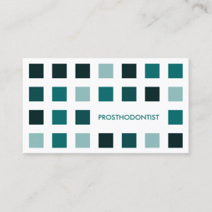 Tarjeta De Visita Cuadrados de la MOD de PROSTHODONTIST