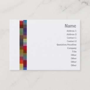 Tarjeta De Visita Cuadrados del color - rechonchos