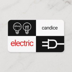 Tarjeta De Visita Cuadrados Eléctricos de Oscuridad y Luz
