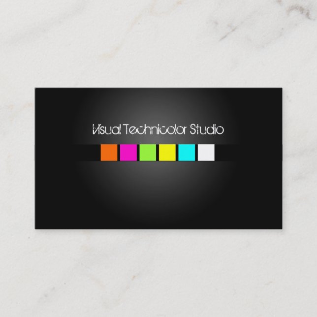 Tarjeta De Visita Cuadrados fluorescentes de Guay / estilo (Anverso)
