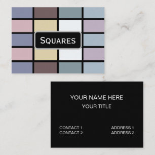 Tarjeta De Visita Cuadrados Geométricos Coloridos 