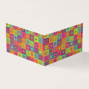 Tarjeta De Visita Cuadrados geométricos coloridos
