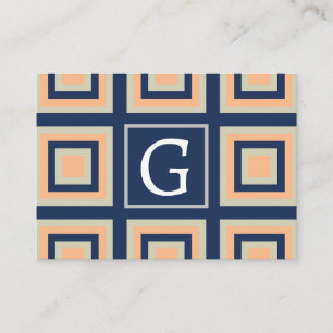 Tarjeta De Visita Cuadrados geométricos Patrón geométrico