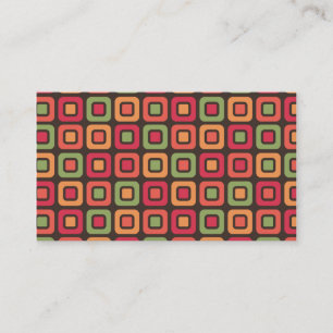 Tarjeta De Visita Cuadrados retros - bosque sun