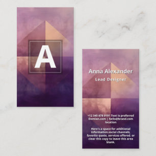 Tarjeta De Visita Cuadrante Suave Diseño Mínimo