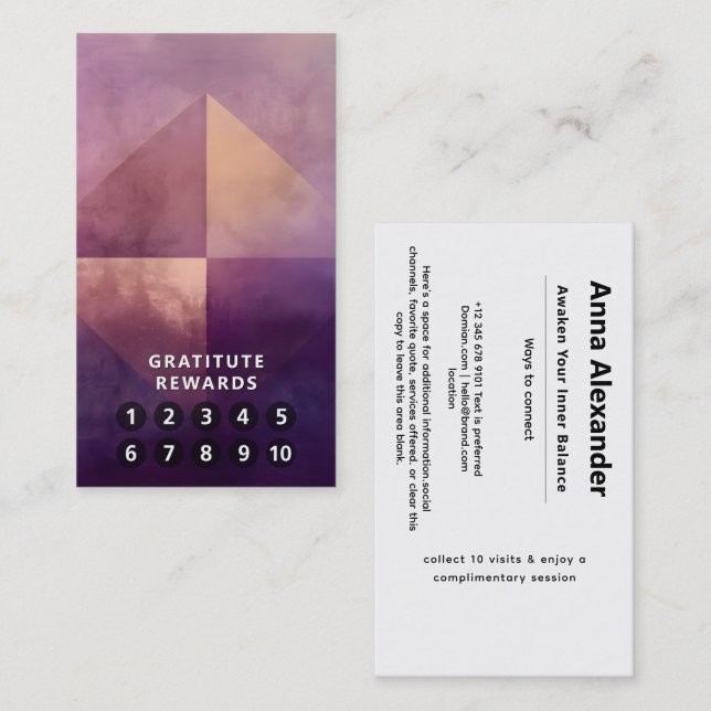 Tarjeta De Visita Cuadrante Suave | Diseño Mínimo (Anverso / Reverso)