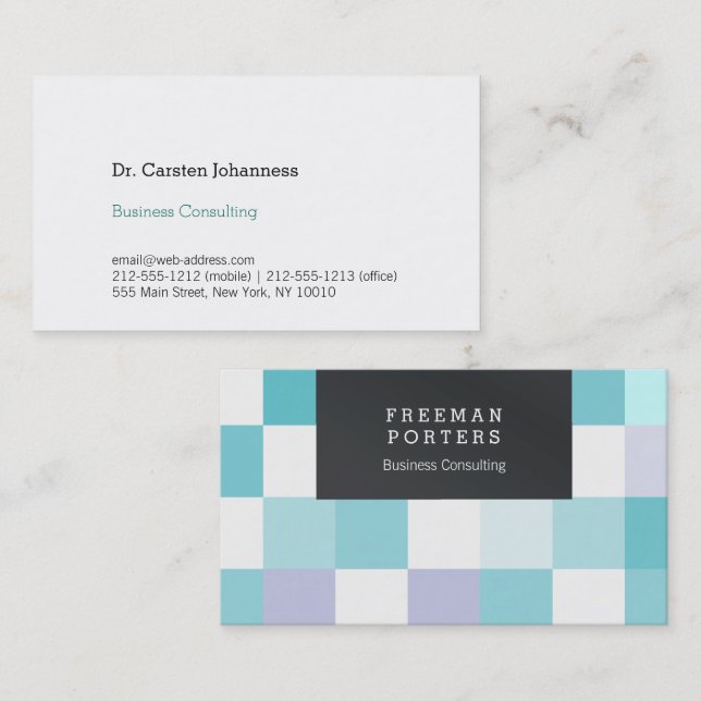 Tarjeta De Visita Cuadratismo, paracaídas, klar elegante (Anverso / Reverso)